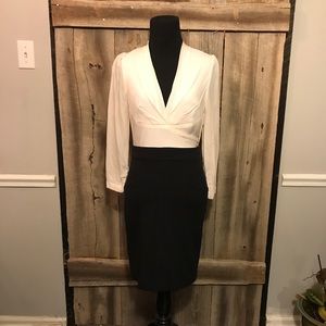 BCBG MaxAzria black and white dress